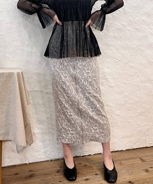 スカート ふくれジャガードダブルジッパースカート : ZOZOTOWN Yahoo