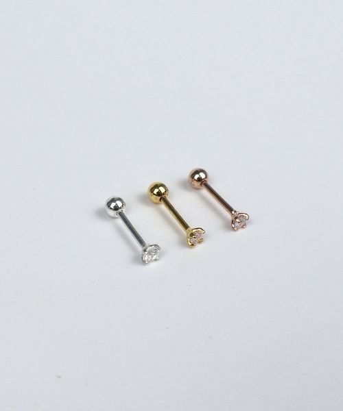 e.m.ジルコニアのピアス　片耳 SILVER925ジルコニアフープピアス/レディース/メンズ/ギフト