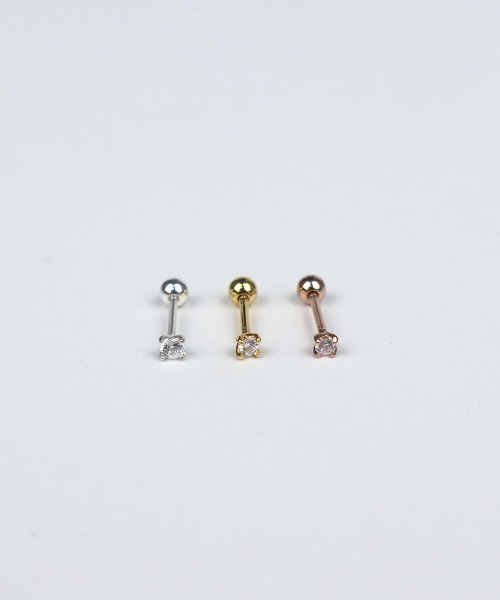 【NOUE】ピアス（片耳、左耳用） K5ダイヤモンドピアス（片耳用）｜シングルピアス｜ノジェス