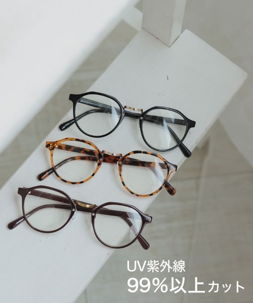 未使用 MEN'S TENORAS 伊達メガネ UVカット率99% ケース付き DONOBAN 伊達メガネ メガネ 眼鏡 「UVカット率 99％以上