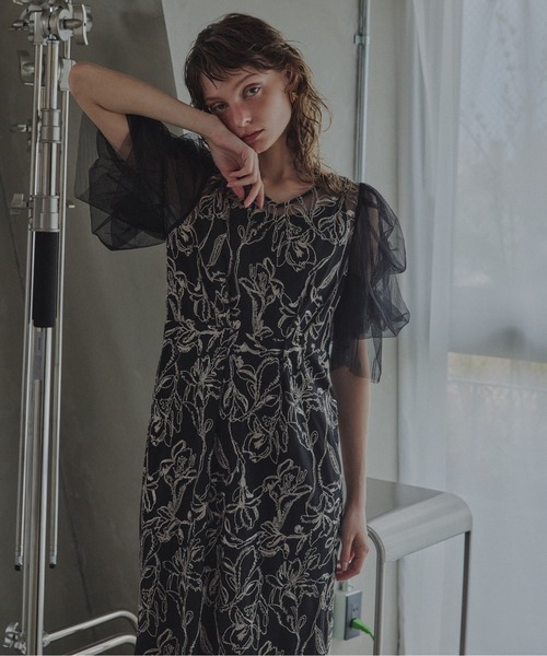 Lerure Fluffy sleeve pencil dress サイズS 黒 LE'RURE ドレス Fluffy sleeve pencil dress : ZOZOTOWN Yahoo!店