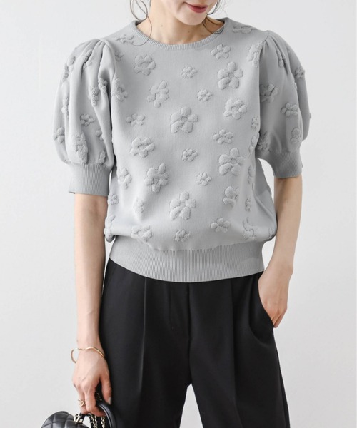Lajour tシャツ パフスリーブサマーニット レディース : ZOZOTOWN