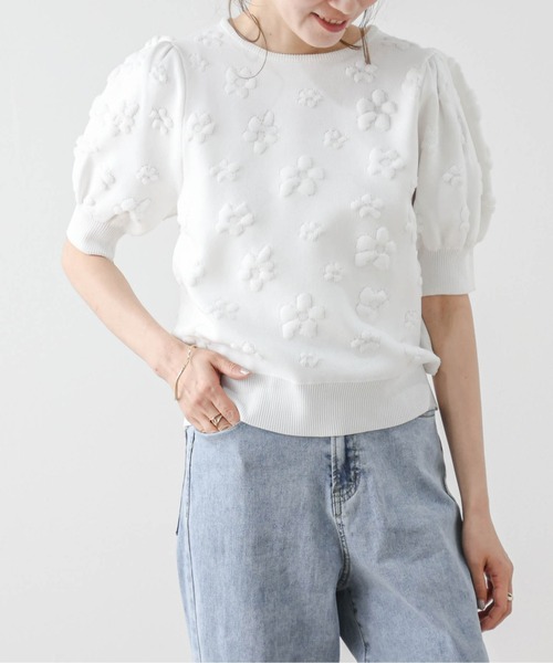 Lajour tシャツ パフスリーブサマーニット レディース : ZOZOTOWN