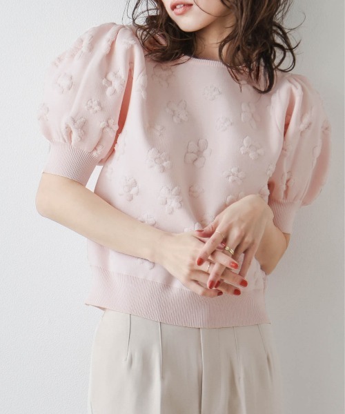 Lajour tシャツ 半袖 パフスリーブサマーニット レディース : ZOZOTOWN