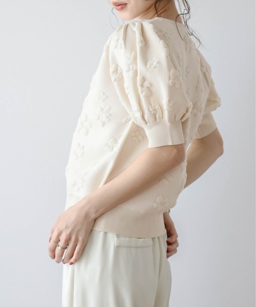 Lajour tシャツ 半袖 パフスリーブサマーニット レディース : ZOZOTOWN