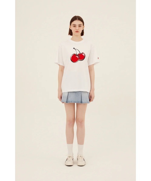 レディース 半袖Tシャツ★キルシ★ルーズフィット ROCK CHERRY tシャツ KIRSH BIG CHERRY T-SHIRT キルシー ビッグチェリー T