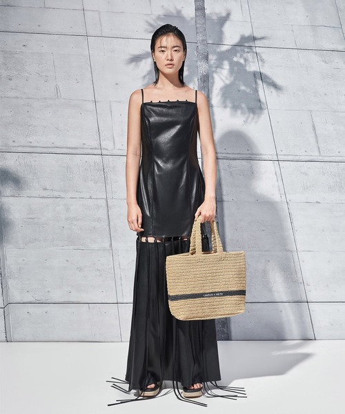 CHARLES ＆ KEITH トートバッグ Allegra アレグラ ニットトート
