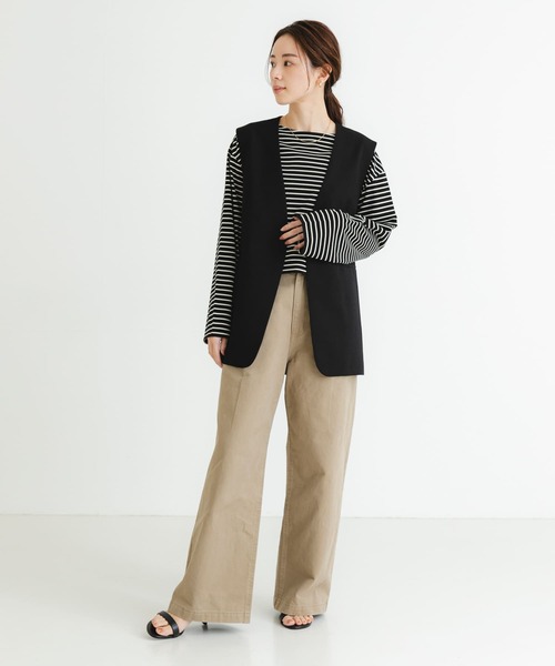 UNITED ARROWS FAbRICA ノーカラーベスト　ジレ ラウンドノーカラージレ[KB25-27V200]｜URBAN RESEARCH公式