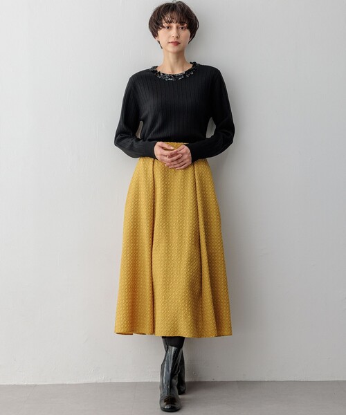 23区（ニジュウサンク） スカート 「洗える」プレザンスジャカード