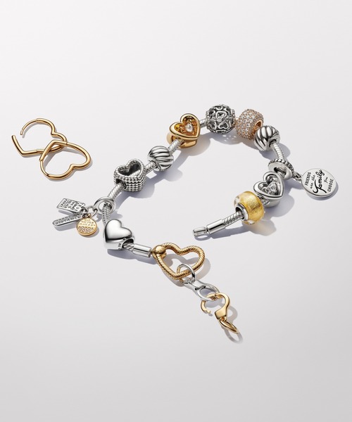 PANDORA チャーム Be Love エングレイバブル ハート シルバー