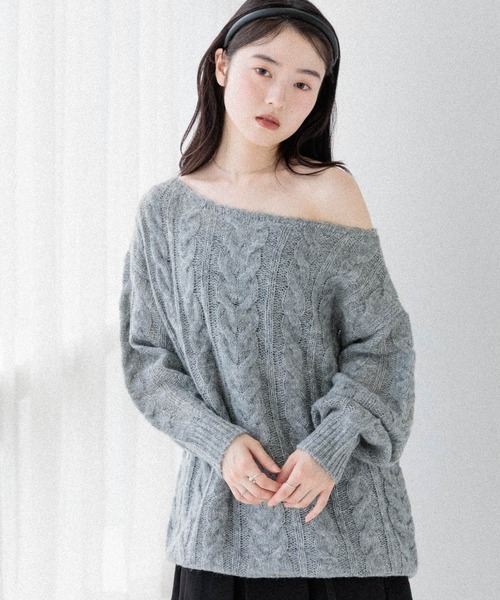 ハルさん専用 Heather（ヘザー） ニット セーター オフショルチュニックニット