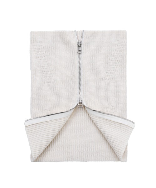 JOHN LAWRENCE SULLIVAN ネックウォーマー スヌード ZIPPED KNIT