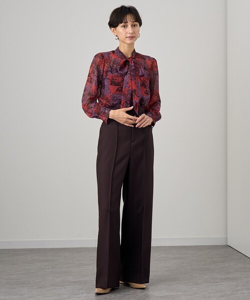 ANAYI - ANAYI  アナイ【人気完売❤️美品】フラミンゴ♡ボウタイブラウス36 ANAYI アナイ【人気完売❤️美品】フラミンゴ♡ボウタイブラウス