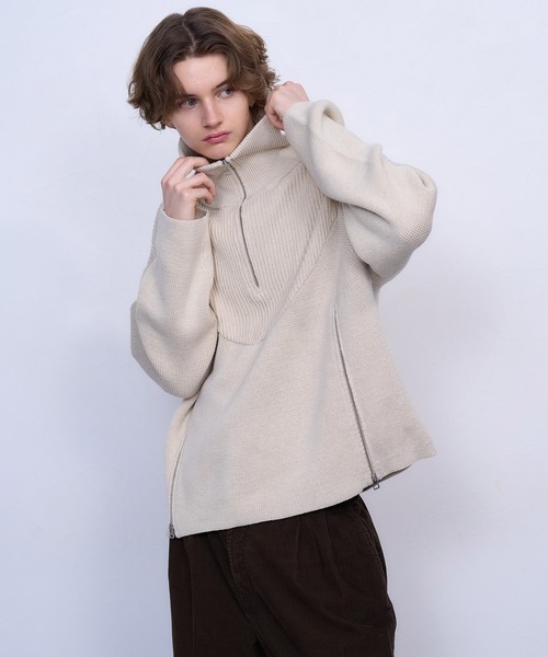 セーター ニット 「TASTE by Knit」Triple zip pullover メンズ レディース | TASTE by Knit
