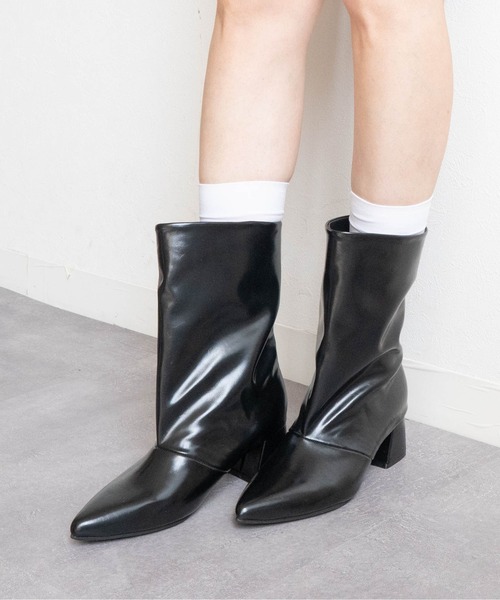 ブーツ ワイドシャフトミドルブーツ レディース : ZOZOTOWN Yahoo!店