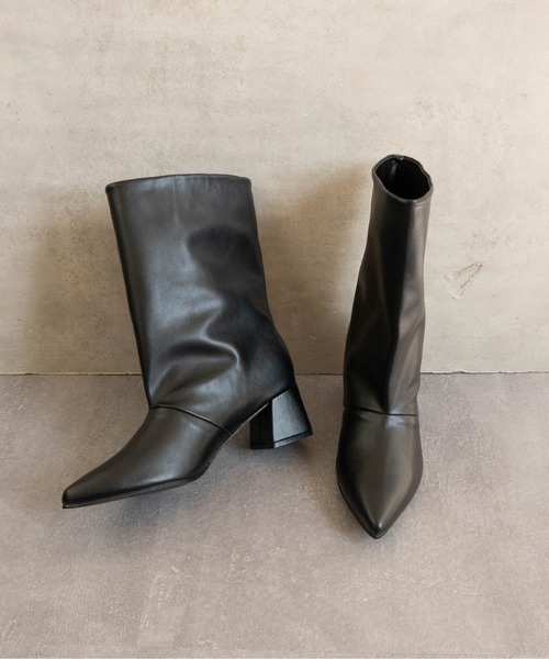 ブーツ ワイドシャフトミドルブーツ レディース : ZOZOTOWN Yahoo!店