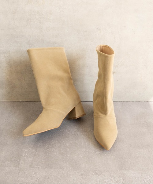 ブーツ ワイドシャフトミドルブーツ レディース : ZOZOTOWN Yahoo!店