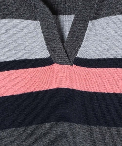 JEANASIS ニット セーター パネルボーダースキッパープル