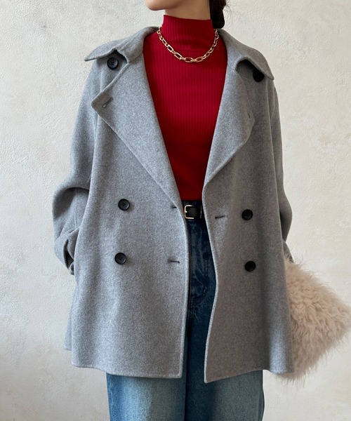 DouDou アウター ダブルフェイスPコート レディース : ZOZOTOWN Yahoo 