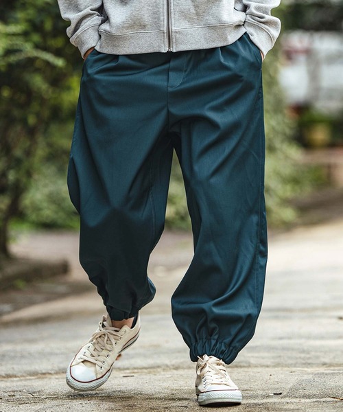 CAMBIO スラックス mp12937-裾ゴムスラックスパンツ メンズ
