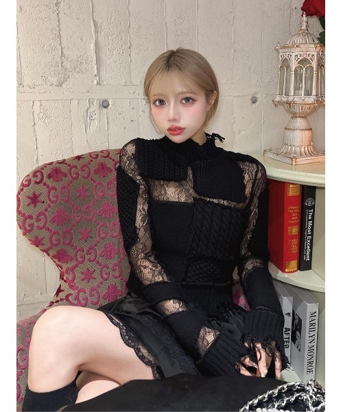 ダーリッチ トップス ロゴレザーニットトップス – Darich