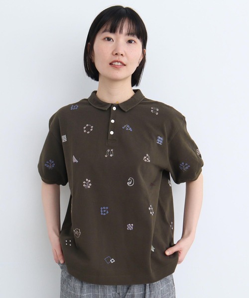 ハチヤーズ　ポロシャツ　レディースＬ　ブラック新品 8YARDS | BACKSLAH MOCKNECK