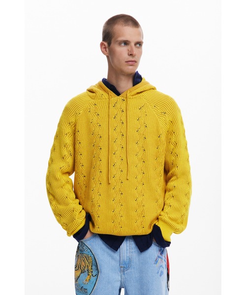 新品　タグ付き　スパンコール　長袖ニット　デシグアル Desigual（デシグアル） ニット セーター 軽量コットンニット長袖