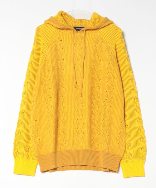 Desigual（デシグアル） セーター ニット 透かし模様のフード付き