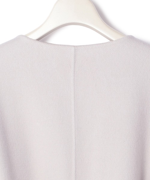 LAISSE PASSE（レッセパッセ） ノーカラーコート SMALL ライトグレー
