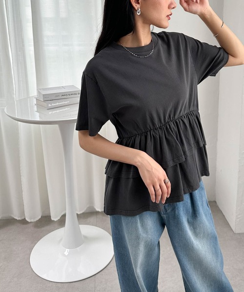 tシャツ ペプラムフリルトップス レディース | RANAN | 23