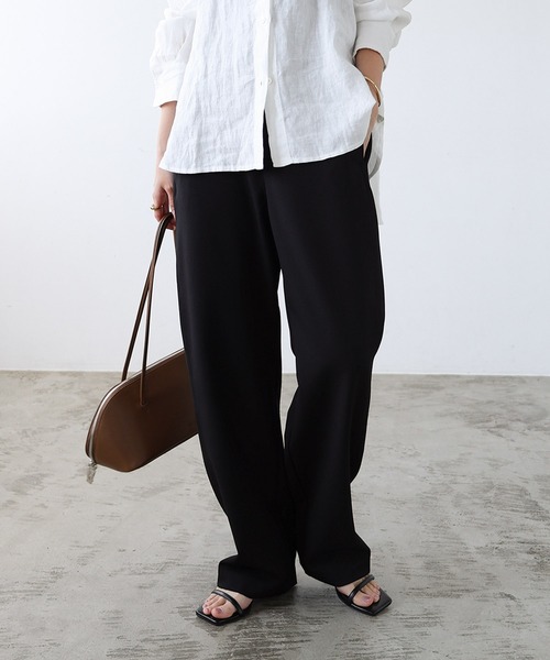 evernavy スラックス パンツ ダブルクロスカーブパンツ レディース