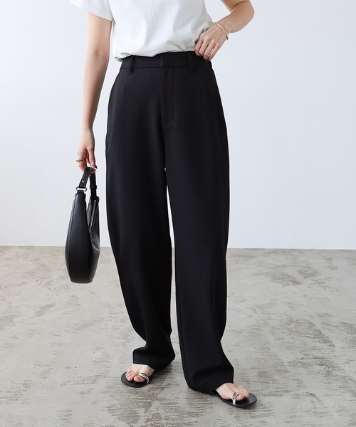 evernavy スラックス パンツ ダブルクロスカーブパンツ レディース