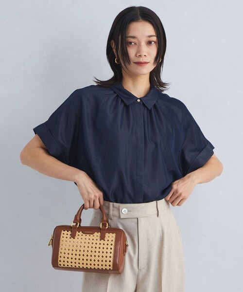 green label relaxing ブラウス シャツ 襟付き ワイド ショート