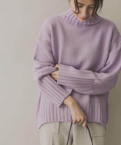 「KBF+」 長袖ニット ONE グリーン系その他 レディース_画像4