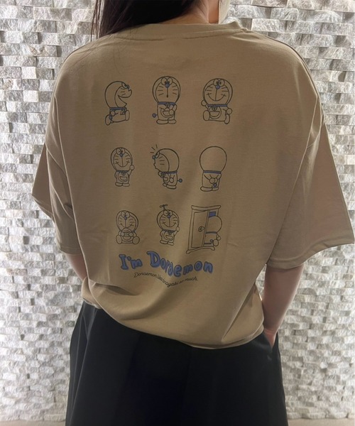 ドラえもん　Doraemon　どこでもドア　デザインプリント　半袖Tシャツ　Ⅿ I'm Doraemon Tシャツ アイムドラ スモールライト