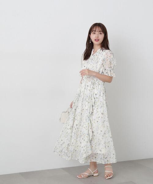 プロポーションボディドレッシング ウエストシャーリングラッフル ワンピース S ウエストシャーリングラッフルワンピース | PROPORTION BODY
