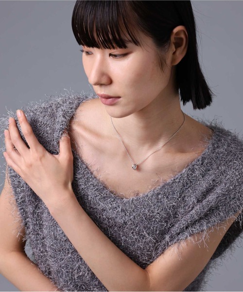 ネックレス “for Gift”ウェーブダブルリングペアネックレス/シルバー925「LION HEART / ライオンハート」 メンズ レディースの画像