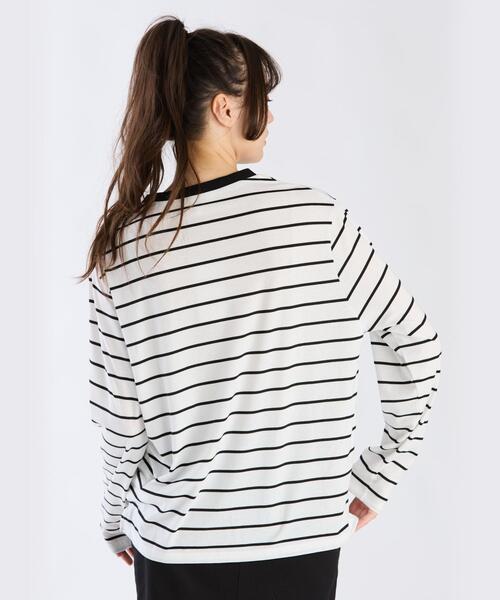 To b. by agnes tシャツ ボーダーボーイズロングTシャツ