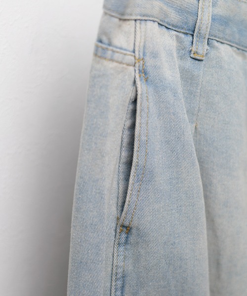 soerte ワイドバギーヴィンテージライクデニムパンツ WIDE BUGGY VINTAGE LIKE DENIM PANTS ' MUD DYEING / WASHED