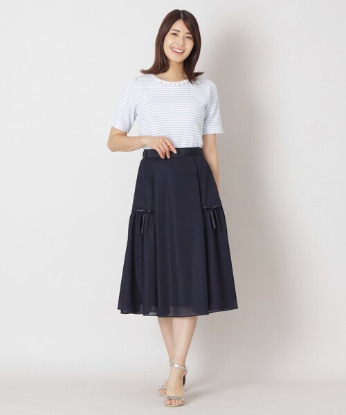 ニット セーター ふくれジャカード ボーダーニット レディース TO BE CHIC ニット セーター ふくれジャカード ボーダーニット