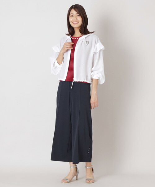 ニット セーター ふくれジャカード ボーダーニット レディース TO BE CHIC ニット セーター ふくれジャカード ボーダーニット