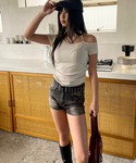 tシャツ 半袖 Halter neck sid...の詳細画像4