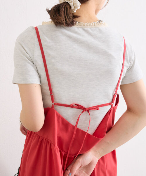 春にかわいい❣️半額以下 チャコット タフタコンビワンピース M