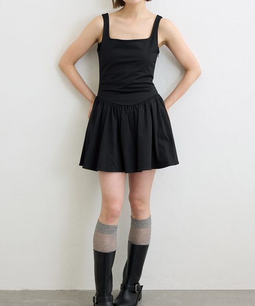 【入手困難】【美品】juemi ミニワンピース U by SPICK&SPAN ワンピース ハイゲージカットミニワンピース