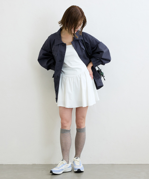 U by SPICK&SPAN ワンピース ハイゲージカットミニワンピース