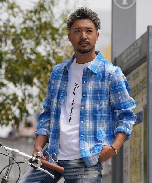 レア 2回着の美品 RTEG ノバチェック ウエスタンシャツ アダムスジャグラー アダムスジャグラー レトロエンジン ウエスタンシャツ グレン