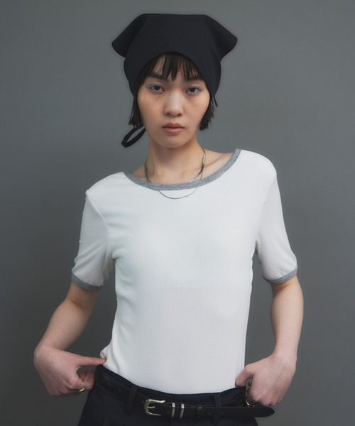tシャツ バックオープンリンガーボディースーツTEE レディース | HANNE | 14