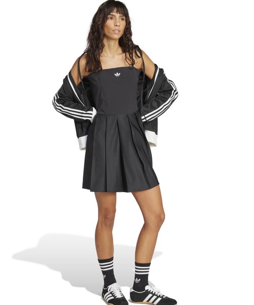 adidas フリル プリーツドレス adidas ワンピース RIBBON PLEATED MINI DRESS / アディダス
