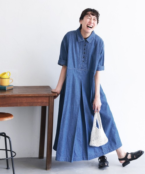 soulberry デニムワンピース soulberry ワンピース 「レギュラー丈」私の夏デニムワンピース