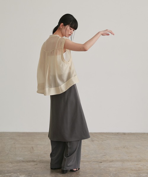 ブラウス シャツ ノースリーブシアーシャツ レディース : ZOZOTOWN